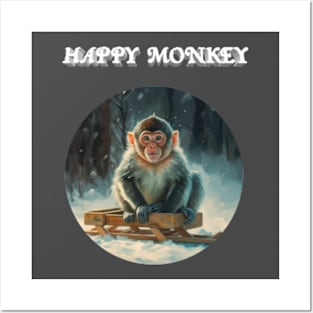 Happy Monkey Posters and Art